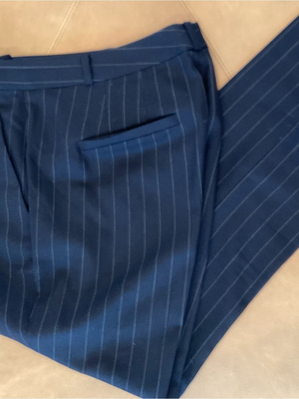 Ralph Lauren Dark Blue Pinstripe Trousers - Picture 3 of 8